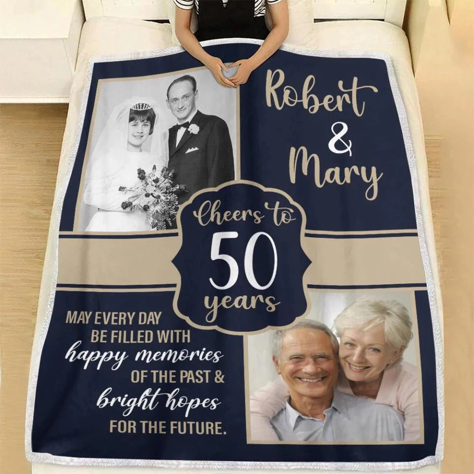 May Every Day Be Filled With Happy Memories - Best Anniversary Gifts for Her/ Personalized Fleece Blanket - 209IHNNPBL639 - Image 6