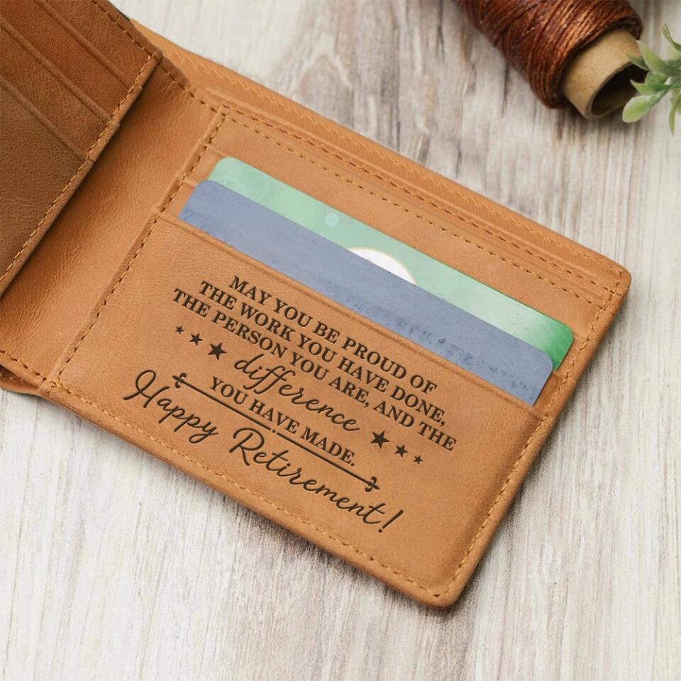 May You Proud Of Work You Have Done, Personalized Engraved Leather Wallet For Men, Retirement Gifts - Image 8
