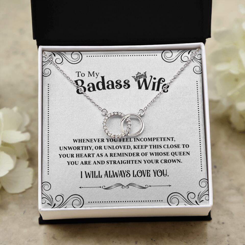 Meaningful Message To My Badass Wife Girlfriend Custom Necklace Anniversary Gift For Her - Image 52