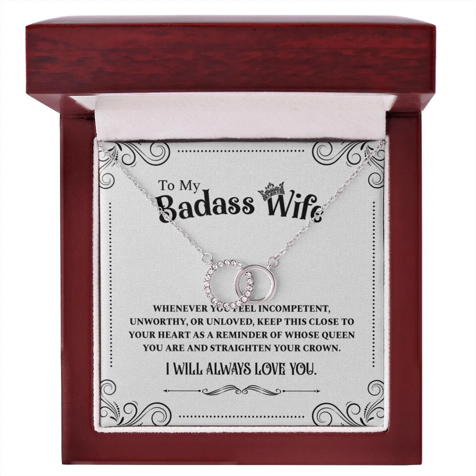 Meaningful Message To My Badass Wife Girlfriend Custom Necklace Anniversary Gift For Her - Image 55