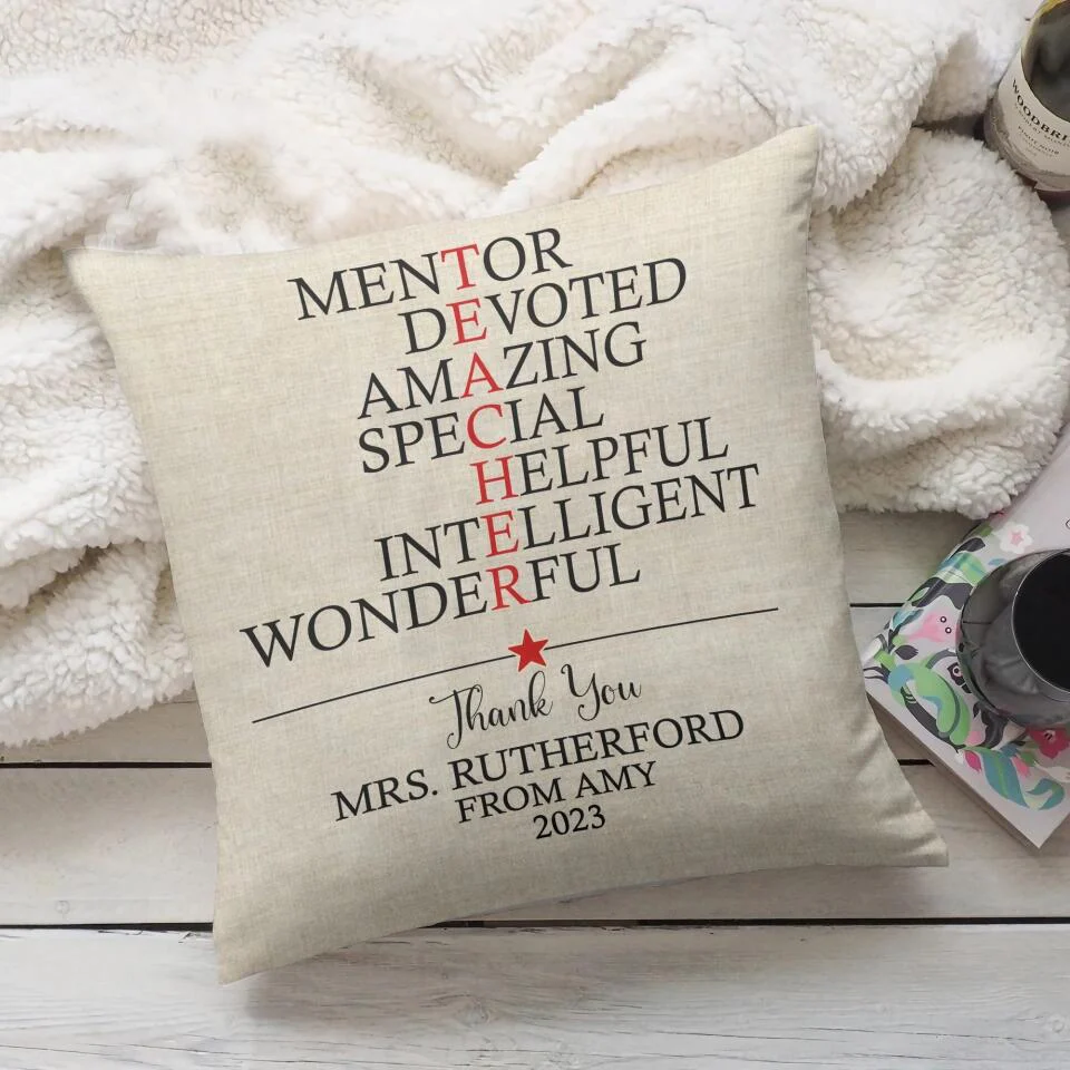 Mentor Devoted Amazing Special Helpful Intelligent Wonderful - Personalized Pillow - Image 4