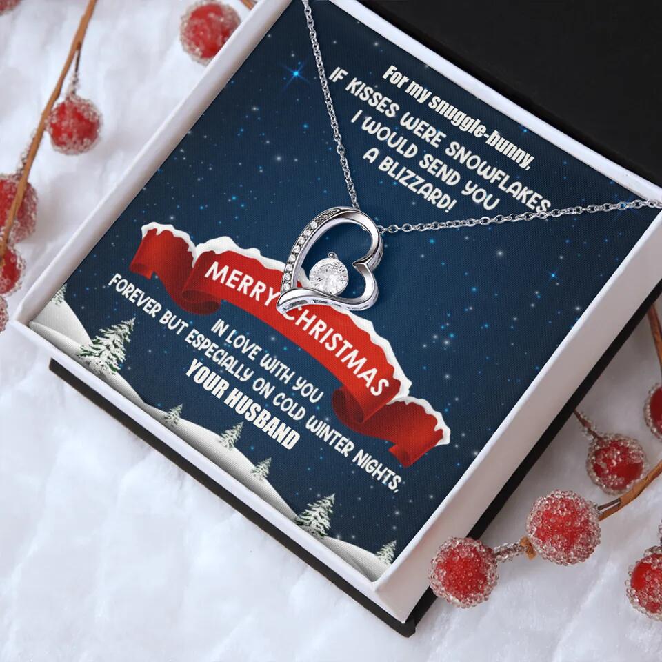 Merry Christmas For My Suggle Bunny Personalized White Gold Necklace - Image 11