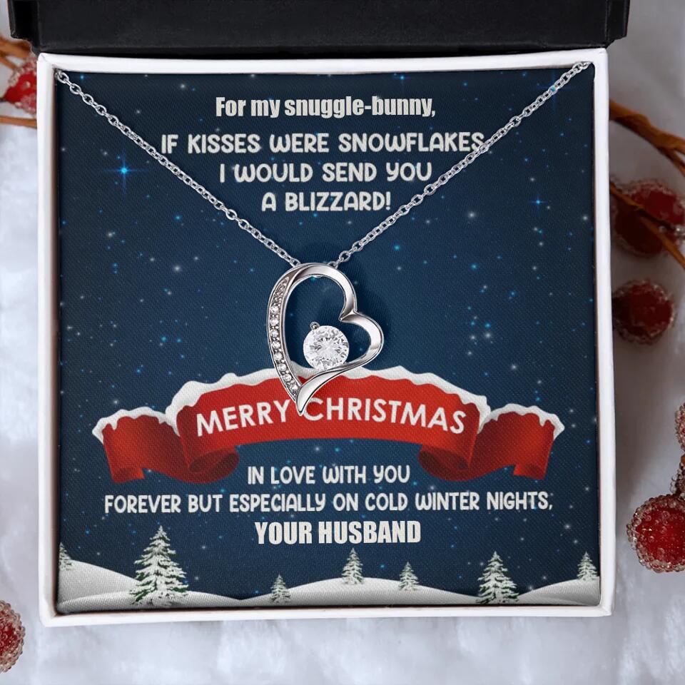 Merry Christmas For My Suggle Bunny Personalized White Gold Necklace - Image 12
