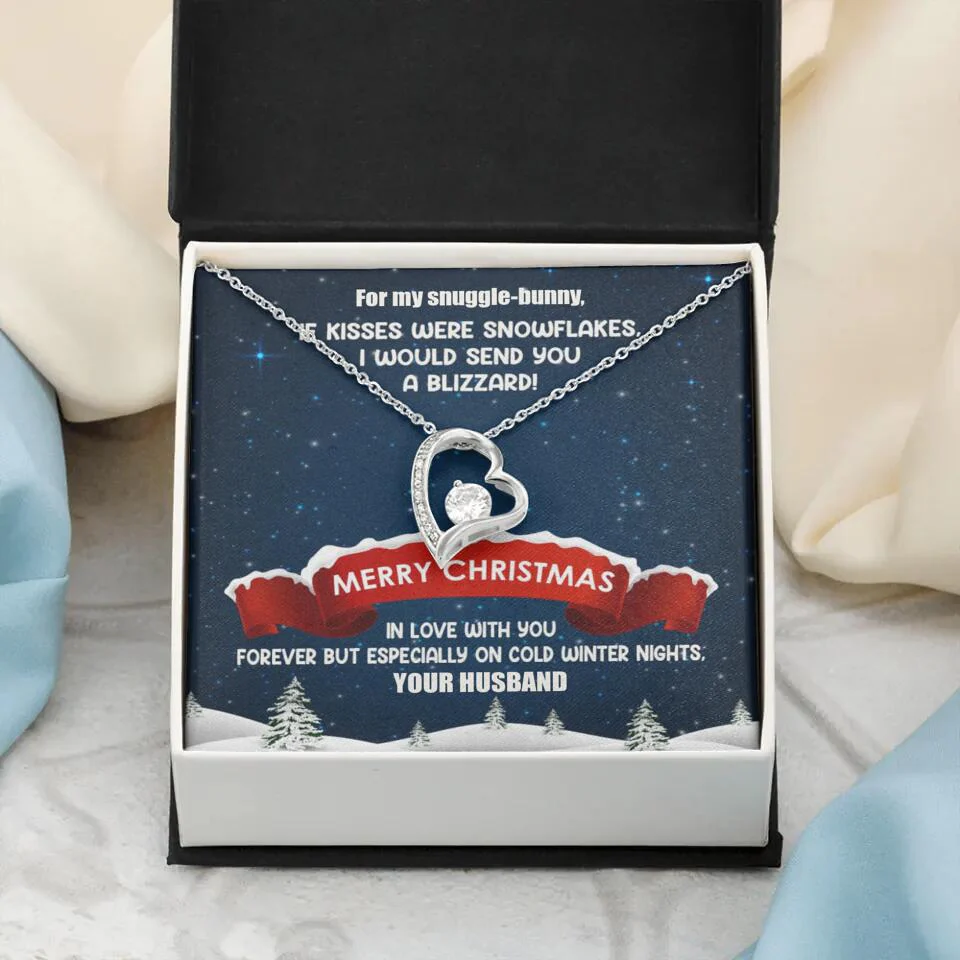 Merry Christmas For My Suggle Bunny Personalized White Gold Necklace - Image 14