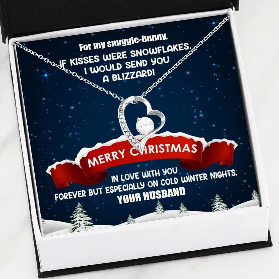 Merry Christmas For My Suggle Bunny Personalized White Gold Necklace - Image 15