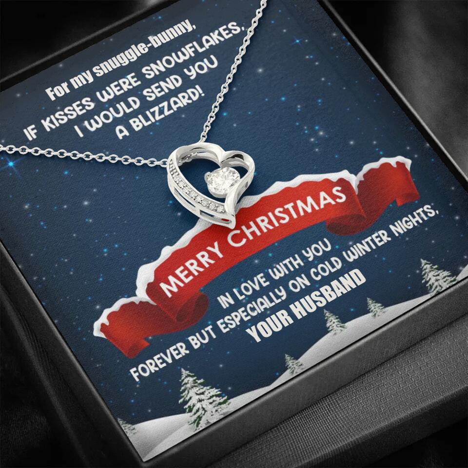 Merry Christmas For My Suggle Bunny Personalized White Gold Necklace - Image 17
