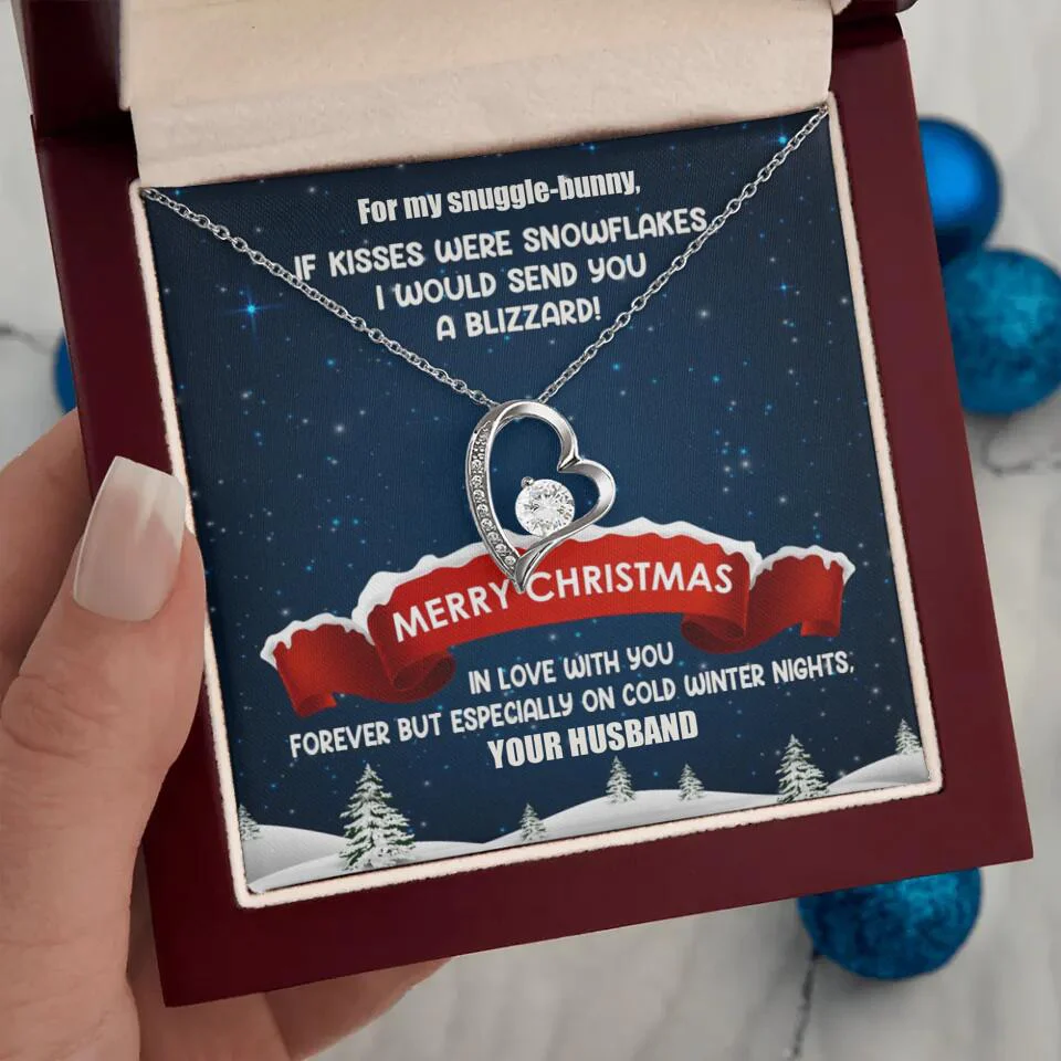 Merry Christmas For My Suggle Bunny Personalized White Gold Necklace - Image 19
