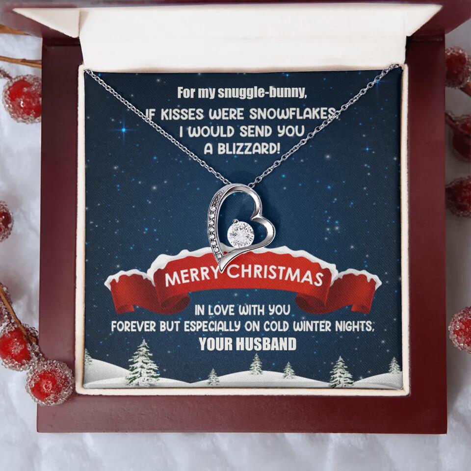 Merry Christmas For My Suggle Bunny Personalized White Gold Necklace - Image 21