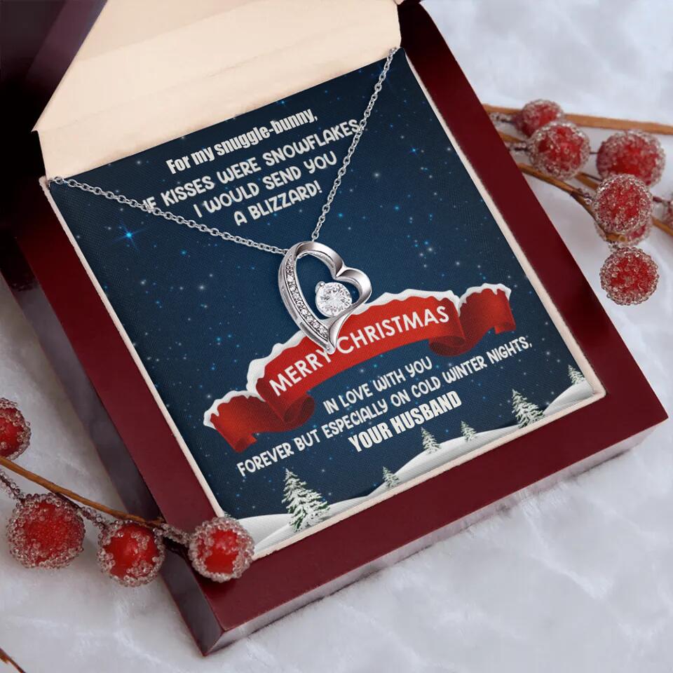 Merry Christmas For My Suggle Bunny Personalized White Gold Necklace - Image 22