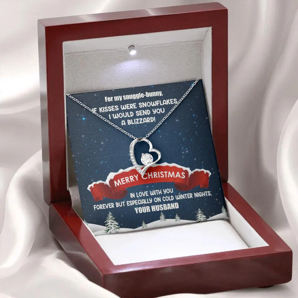 Merry Christmas For My Suggle Bunny Personalized White Gold Necklace - Image 23