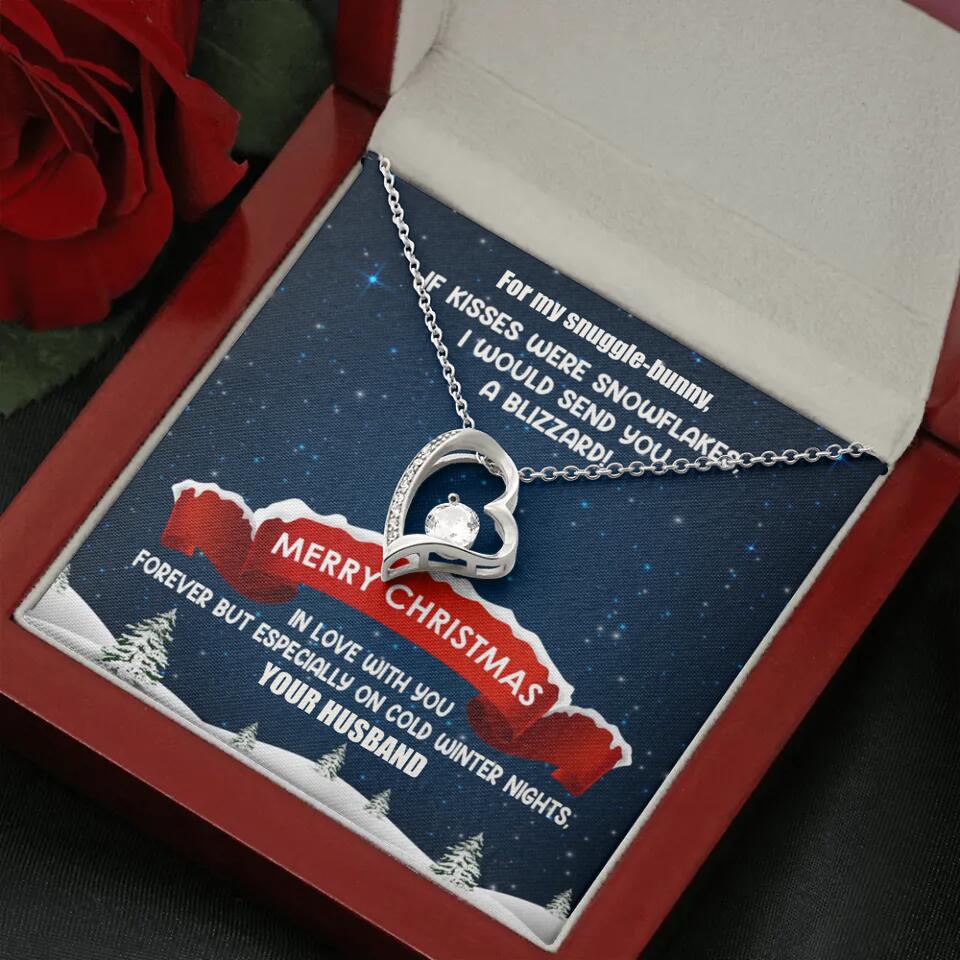 Merry Christmas For My Suggle Bunny Personalized White Gold Necklace - Image 26