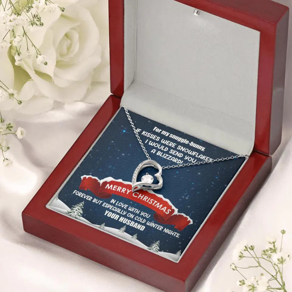 Merry Christmas For My Suggle Bunny Personalized White Gold Necklace - Image 27