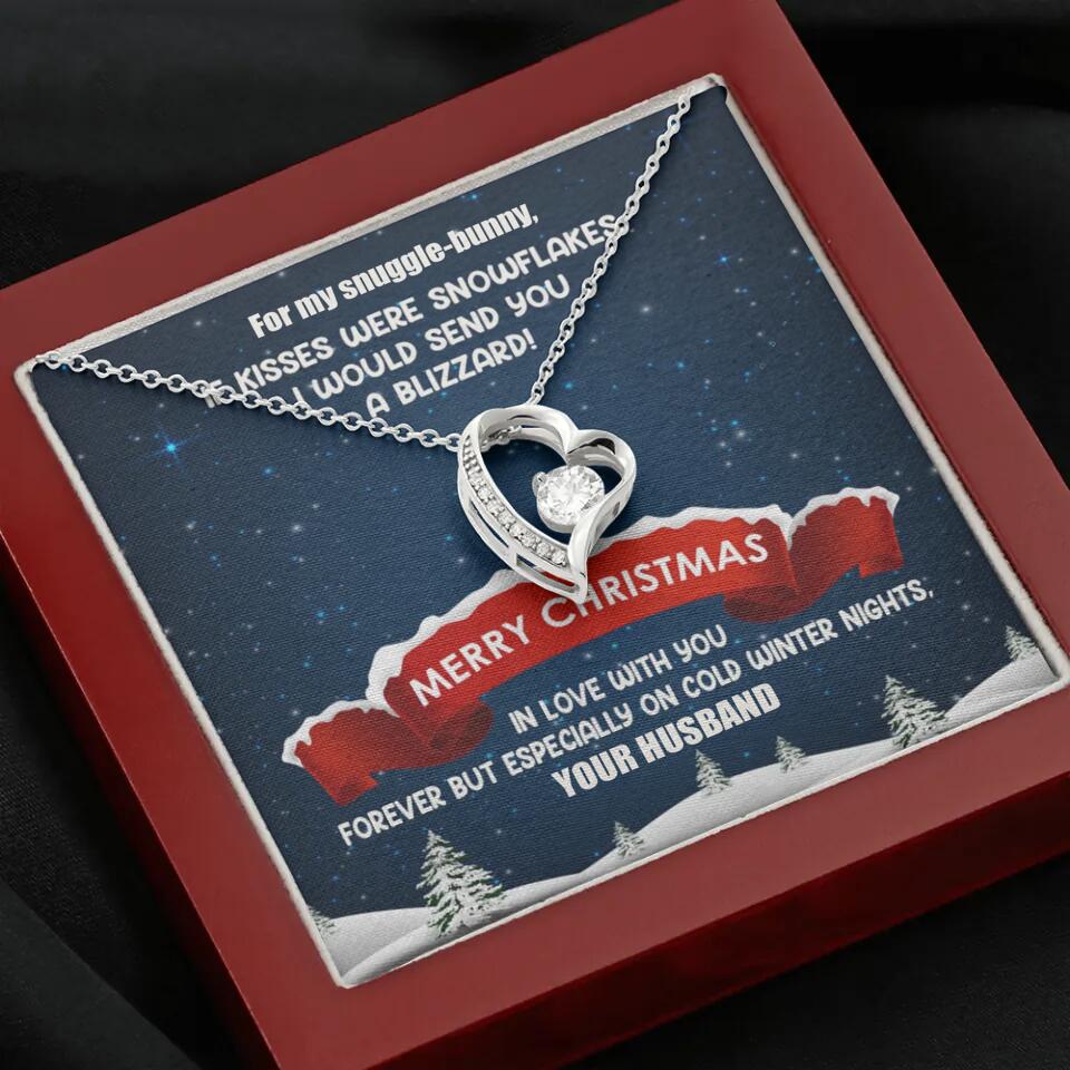 Merry Christmas For My Suggle Bunny Personalized White Gold Necklace - Image 28