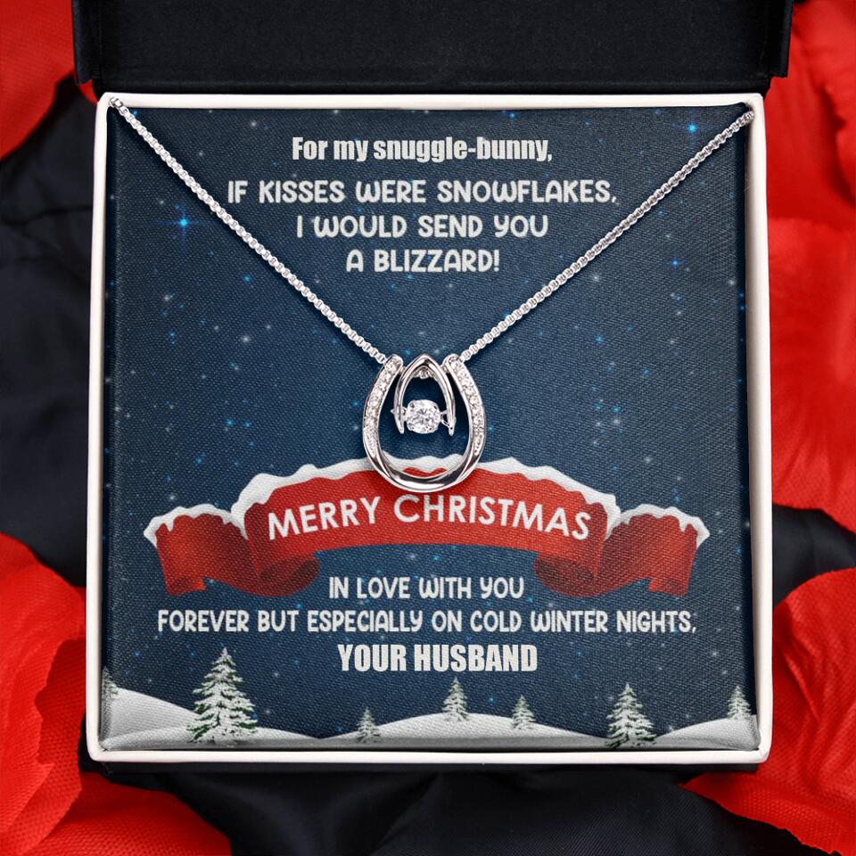 Merry Christmas For My Suggle Bunny Personalized White Gold Necklace - Image 30