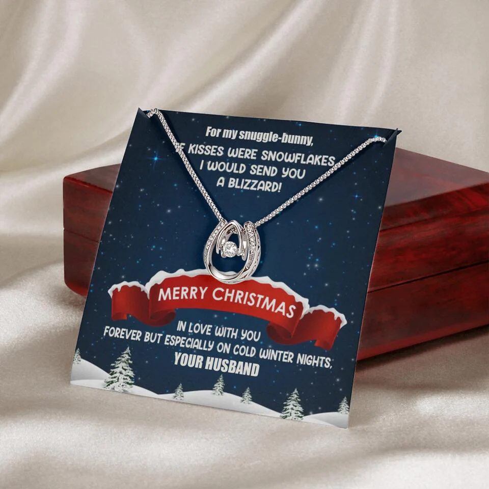Merry Christmas For My Suggle Bunny Personalized White Gold Necklace - Image 34