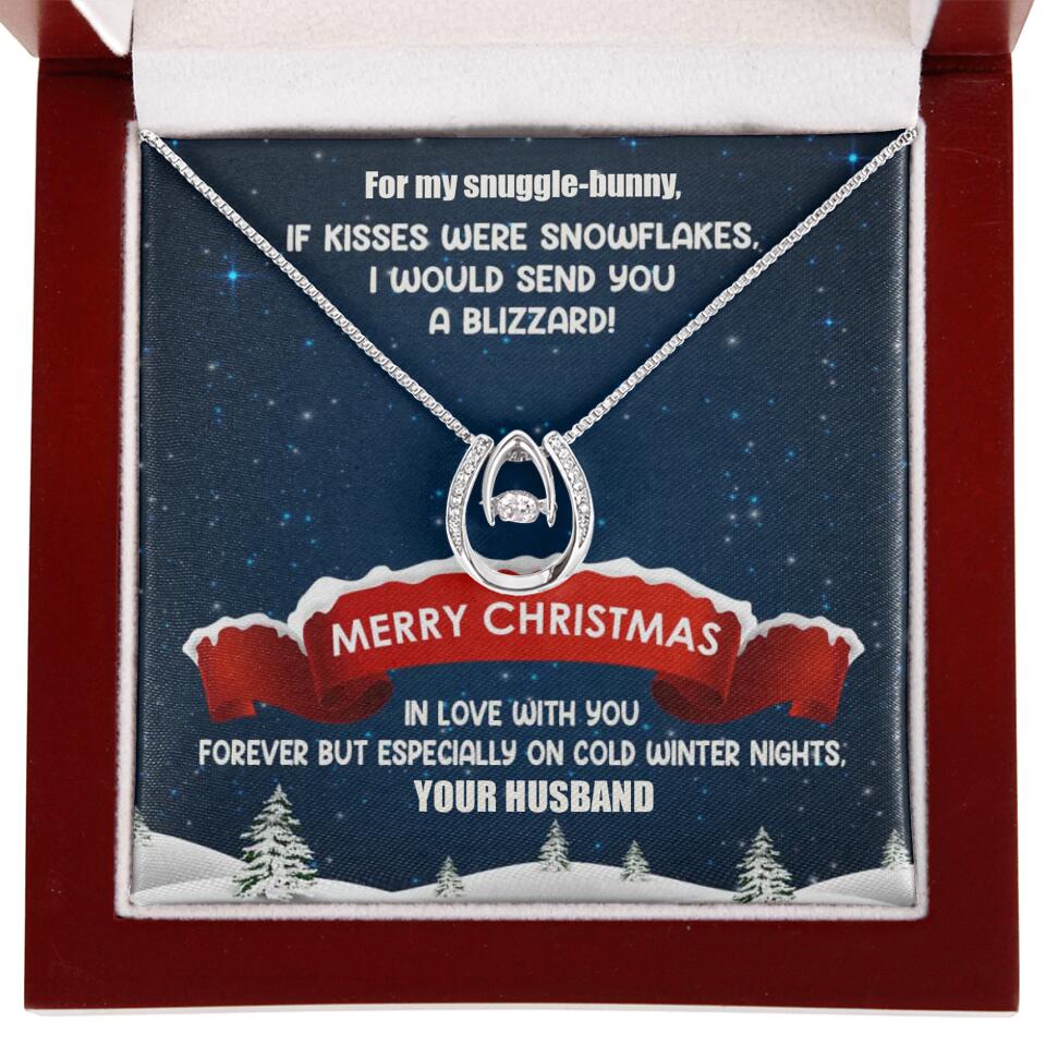 Merry Christmas For My Suggle Bunny Personalized White Gold Necklace - Image 35