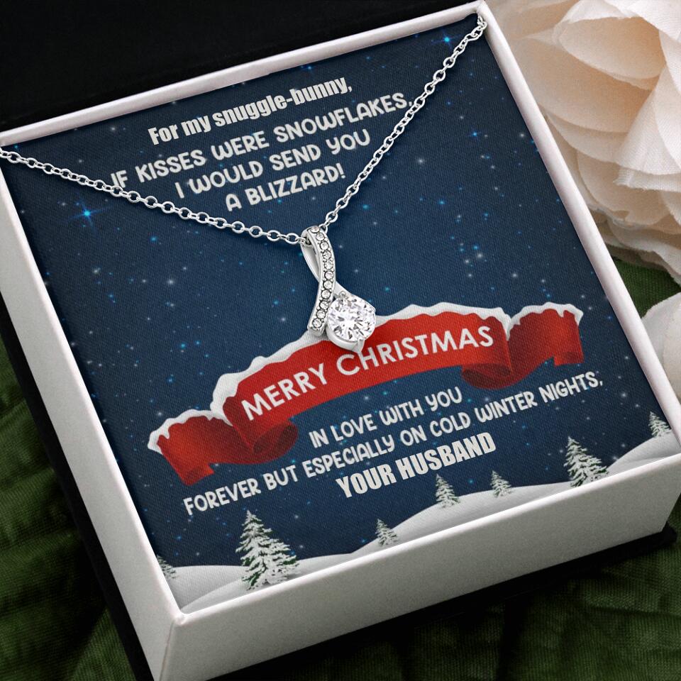 Merry Christmas For My Suggle Bunny Personalized White Gold Necklace - Image 37