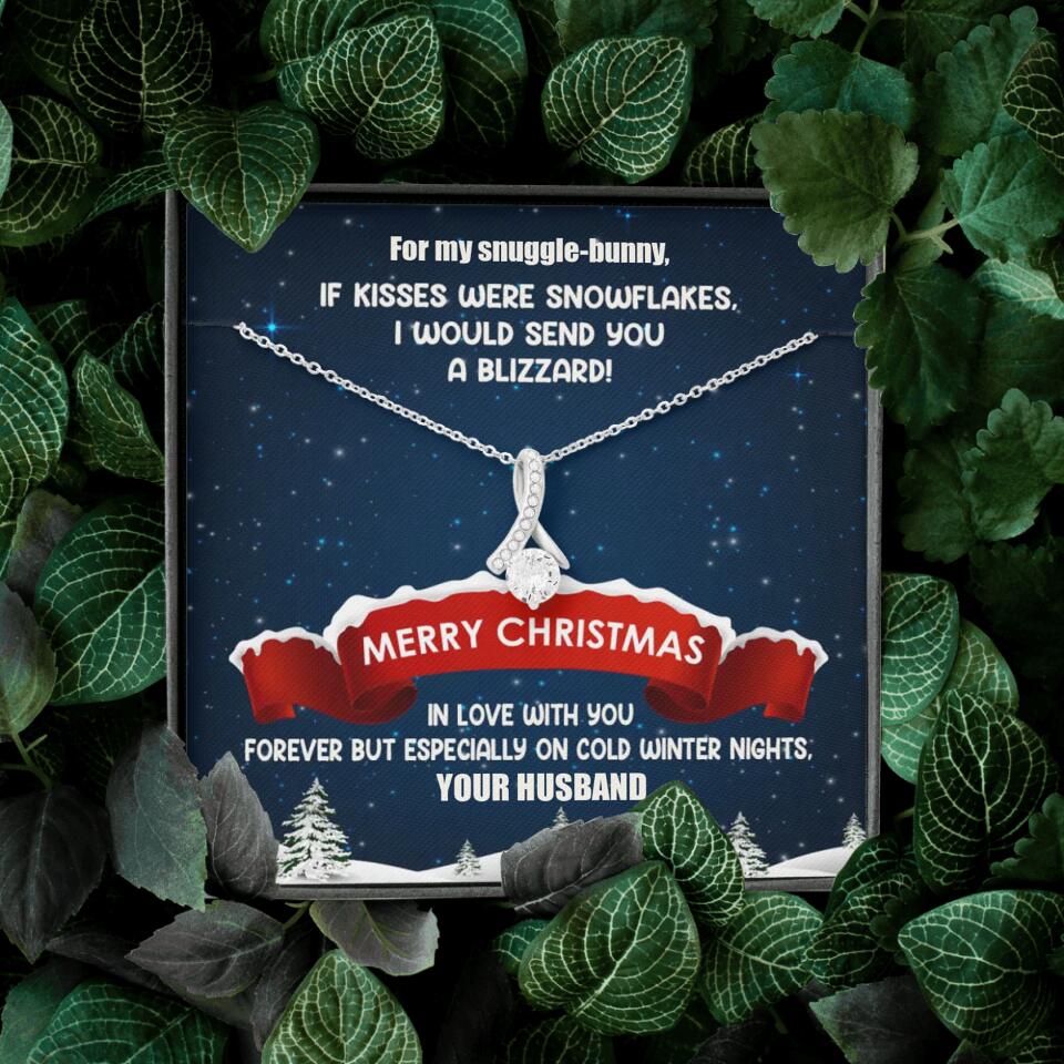 Merry Christmas For My Suggle Bunny Personalized White Gold Necklace - Image 38