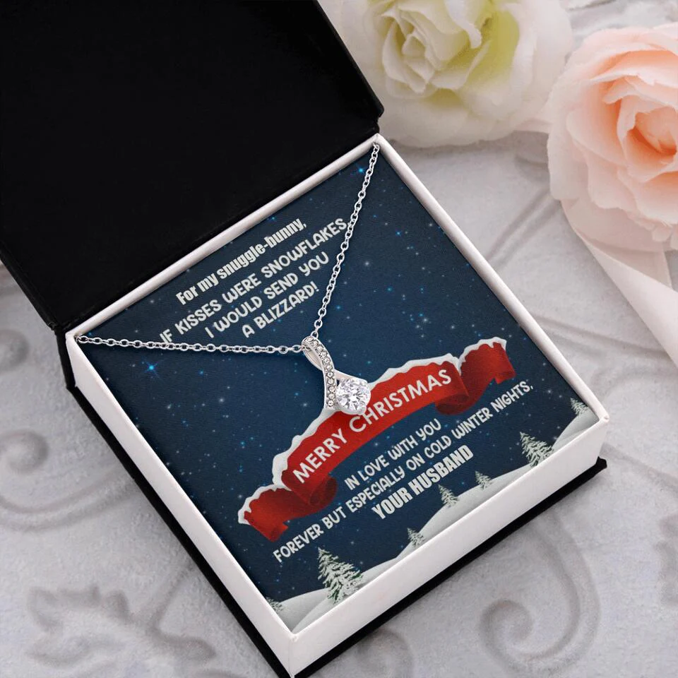 Merry Christmas For My Suggle Bunny Personalized White Gold Necklace - Image 39