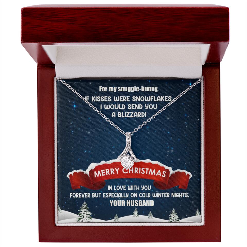 Merry Christmas For My Suggle Bunny Personalized White Gold Necklace - Image 41