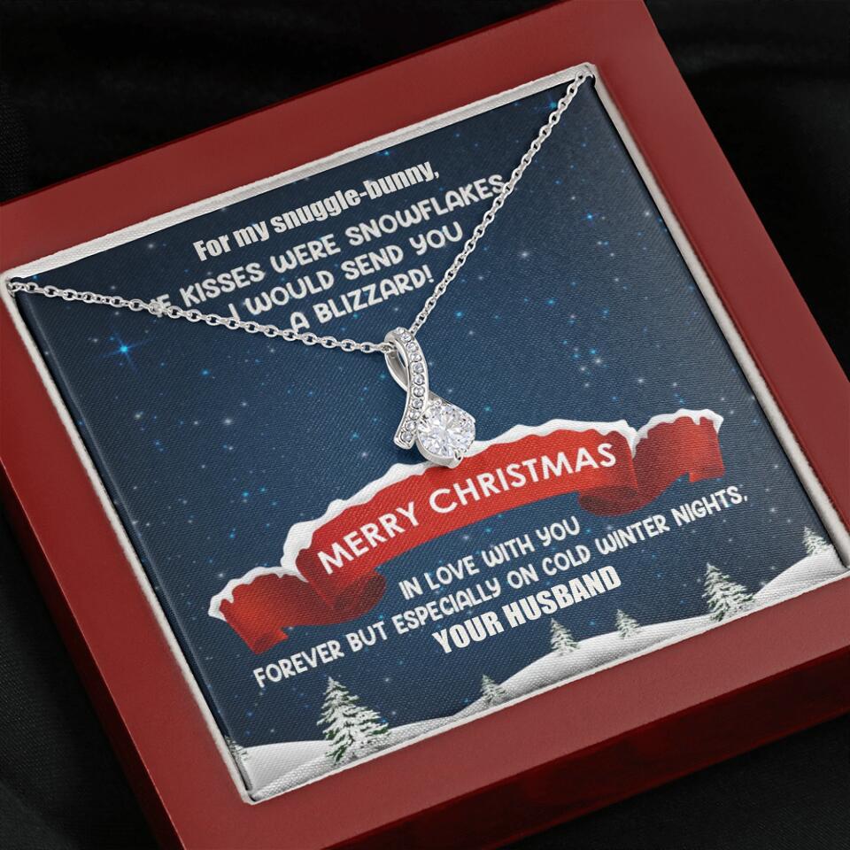 Merry Christmas For My Suggle Bunny Personalized White Gold Necklace - Image 42