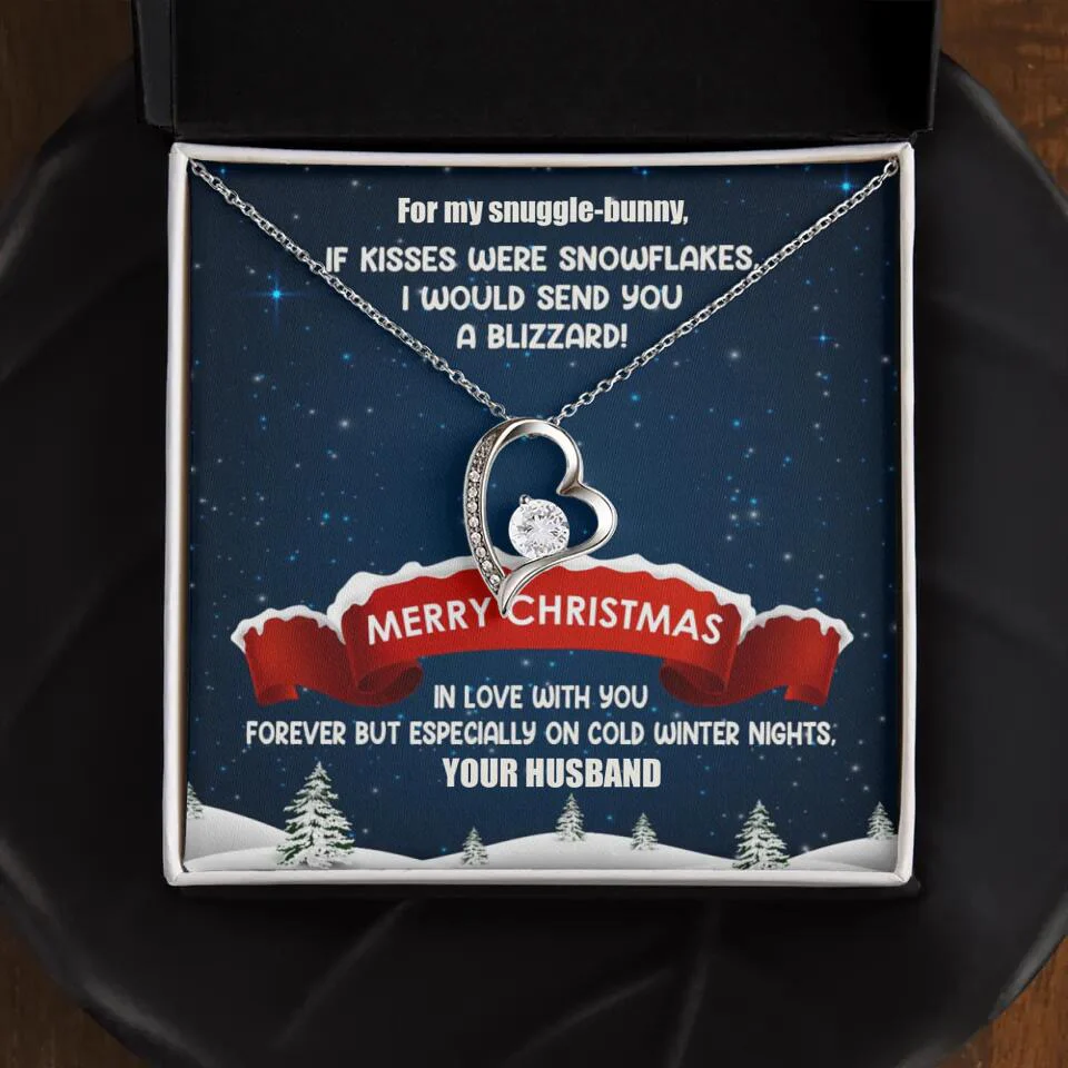 Merry Christmas For My Suggle Bunny Personalized White Gold Necklace - Image 8