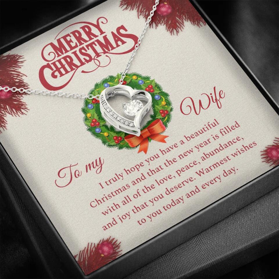 Merry Christmas I Truly Hope You Have A Beautiful Christmas - Personalized Necklace - Christmas Gifts for Wife - Image 19