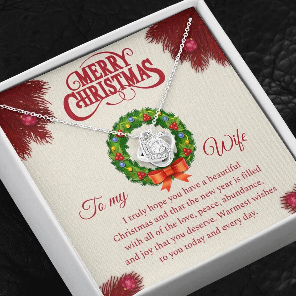 Merry Christmas I Truly Hope You Have A Beautiful Christmas - Personalized Necklace - Christmas Gifts for Wife - Image 2