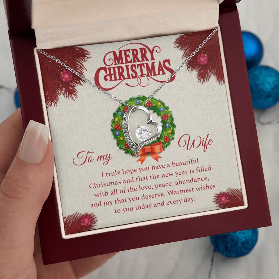 Merry Christmas I Truly Hope You Have A Beautiful Christmas - Personalized Necklace - Christmas Gifts for Wife - Image 21