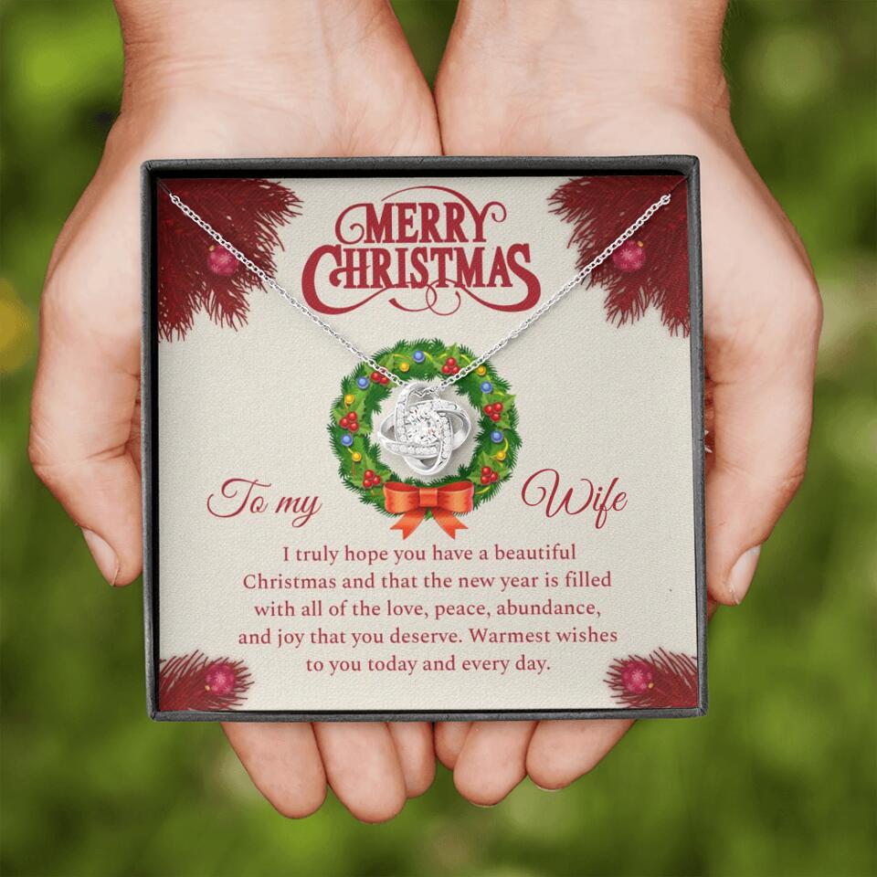 Merry Christmas I Truly Hope You Have A Beautiful Christmas - Personalized Necklace - Christmas Gifts for Wife - Image 3
