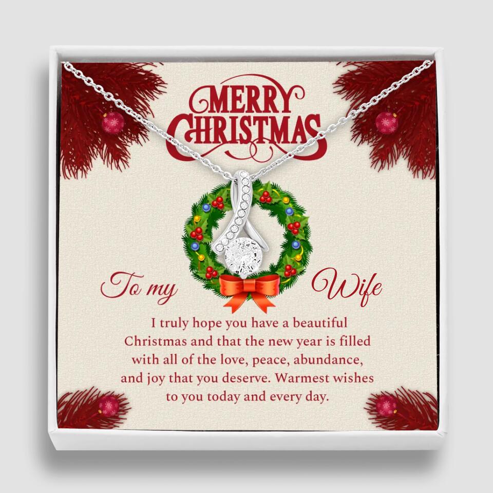 Merry Christmas I Truly Hope You Have A Beautiful Christmas - Personalized Necklace - Christmas Gifts for Wife - Image 38