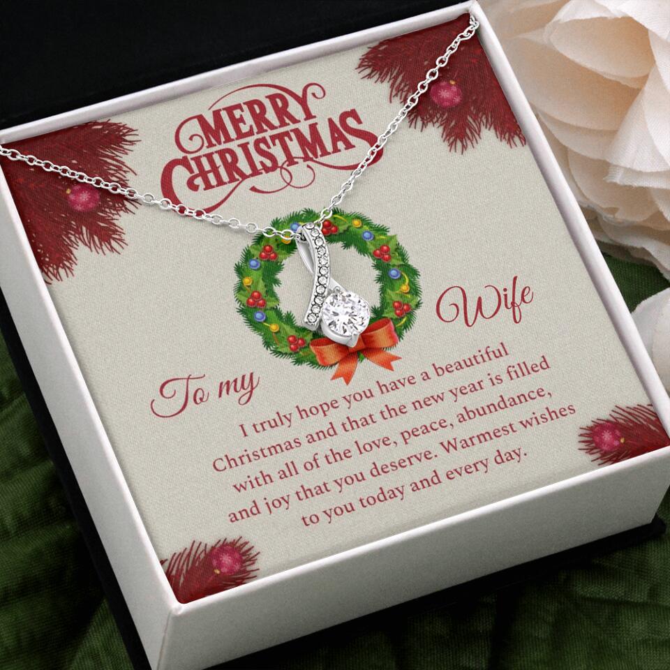 Merry Christmas I Truly Hope You Have A Beautiful Christmas - Personalized Necklace - Christmas Gifts for Wife - Image 39