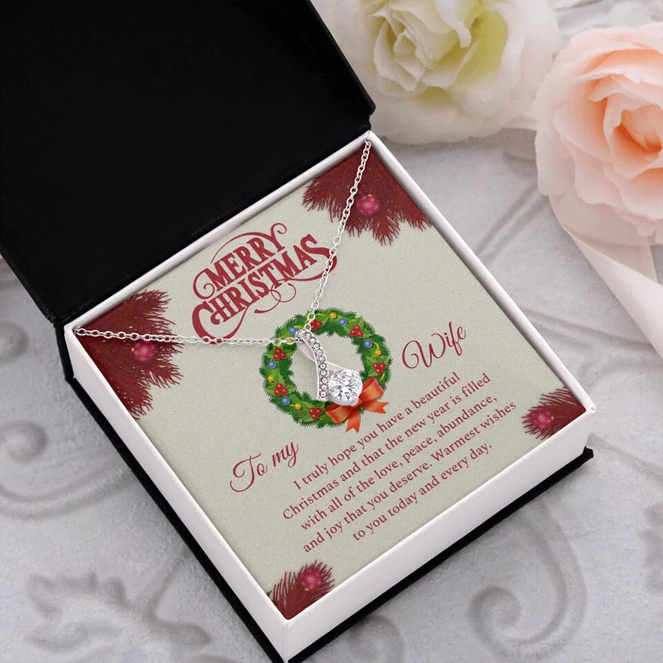 Merry Christmas I Truly Hope You Have A Beautiful Christmas - Personalized Necklace - Christmas Gifts for Wife - Image 41