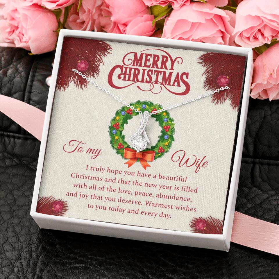 Merry Christmas I Truly Hope You Have A Beautiful Christmas - Personalized Necklace - Christmas Gifts for Wife - Image 42