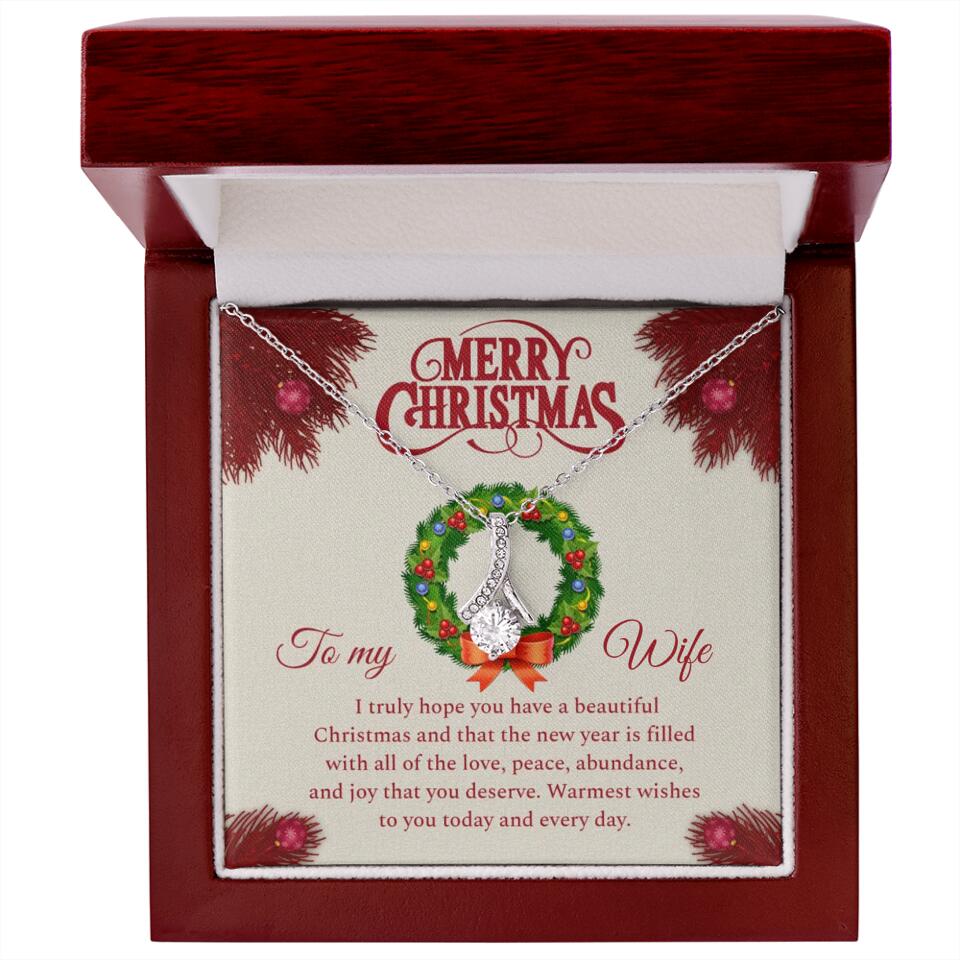 Merry Christmas I Truly Hope You Have A Beautiful Christmas - Personalized Necklace - Christmas Gifts for Wife - Image 43