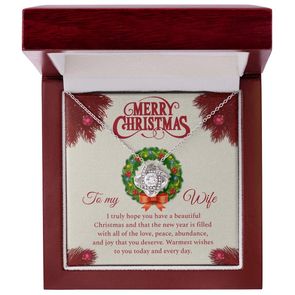 Merry Christmas I Truly Hope You Have A Beautiful Christmas - Personalized Necklace - Christmas Gifts for Wife - Image 6