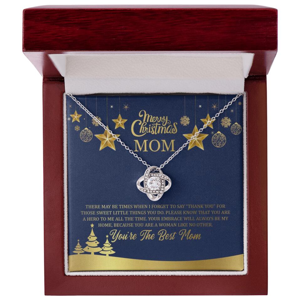 Merry Christmas Mom, You're The Best Mom Necklace - Christmas Gift for Mom - Image 11