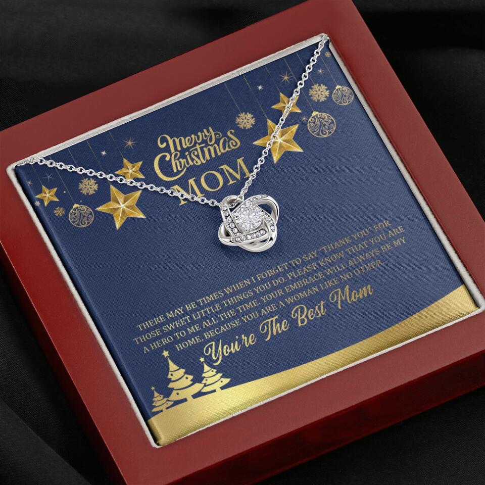 Merry Christmas Mom, You're The Best Mom Necklace - Christmas Gift for Mom - Image 12