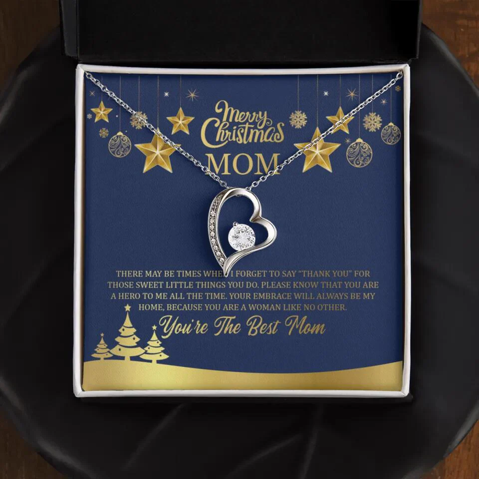 Merry Christmas Mom, You're The Best Mom Necklace - Christmas Gift for Mom - Image 13