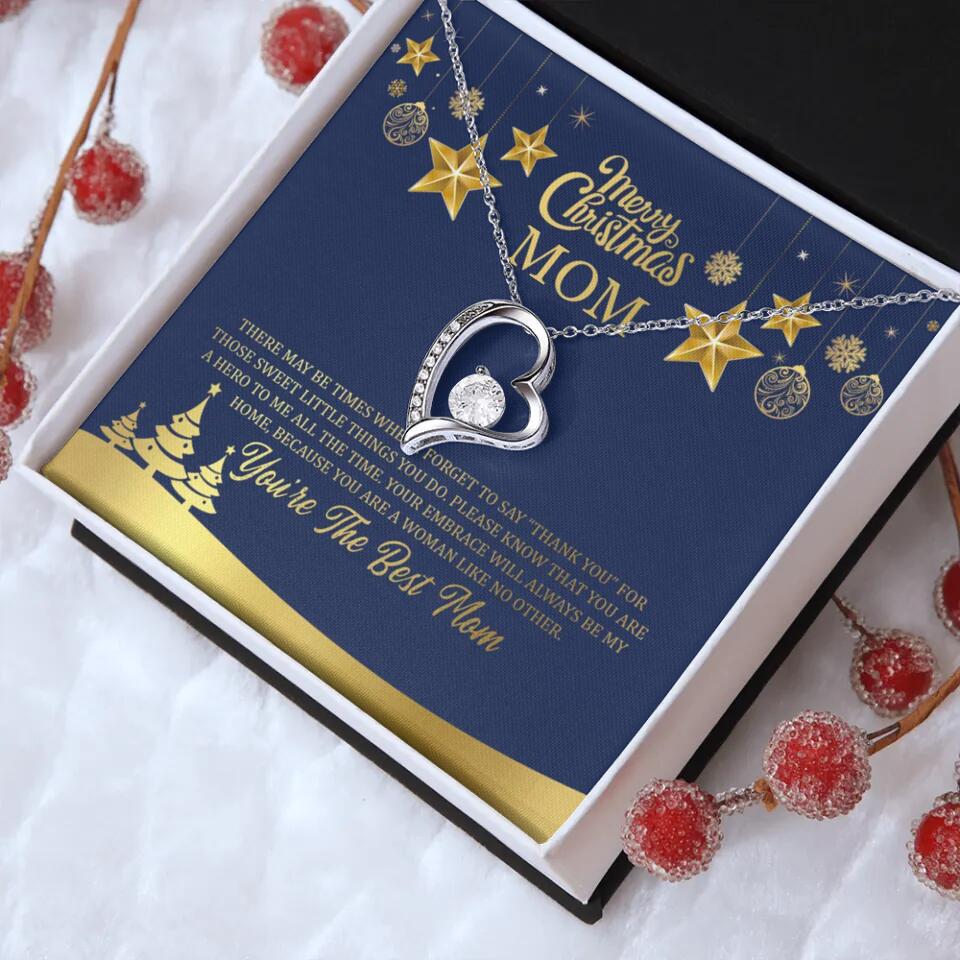 Merry Christmas Mom, You're The Best Mom Necklace - Christmas Gift for Mom - Image 16