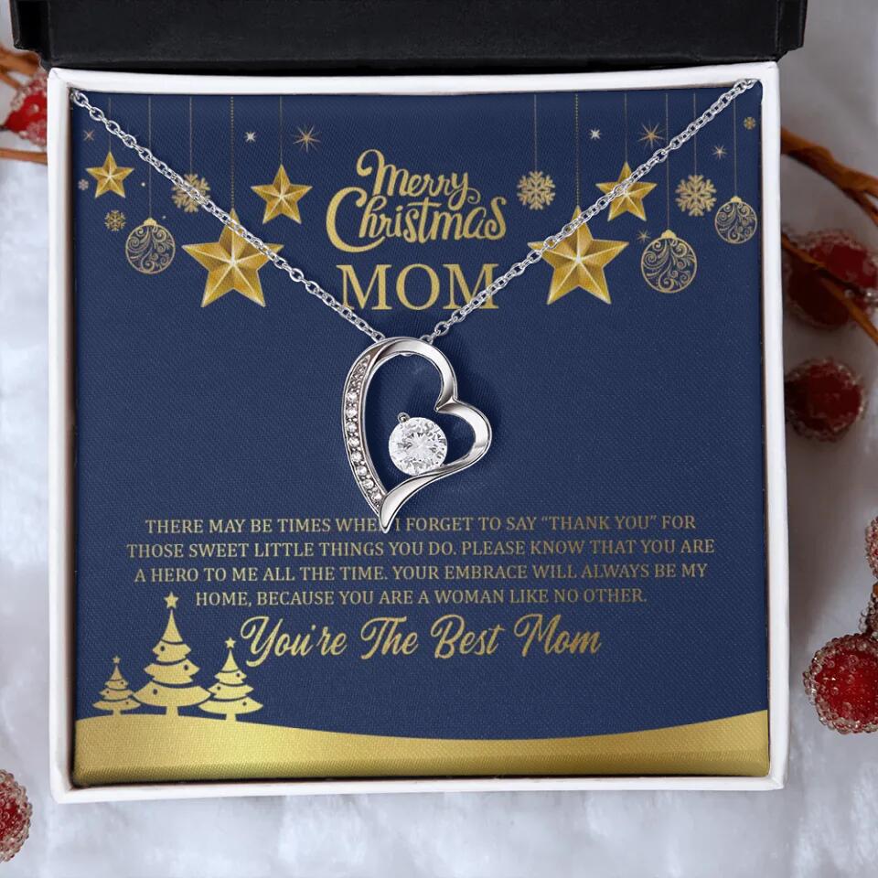 Merry Christmas Mom, You're The Best Mom Necklace - Christmas Gift for Mom - Image 17