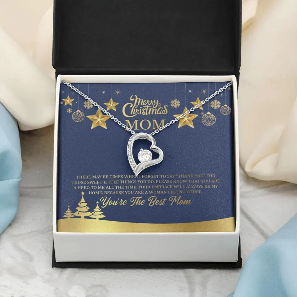 Merry Christmas Mom, You're The Best Mom Necklace - Christmas Gift for Mom - Image 18