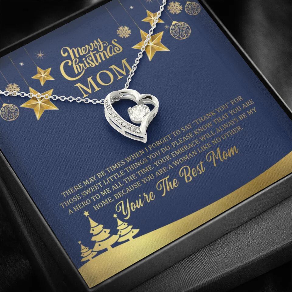 Merry Christmas Mom, You're The Best Mom Necklace - Christmas Gift for Mom - Image 19