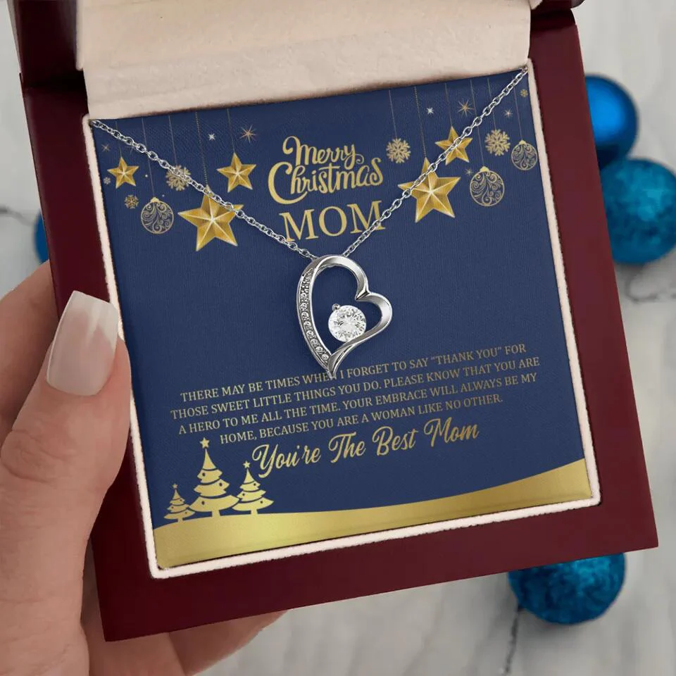 Merry Christmas Mom, You're The Best Mom Necklace - Christmas Gift for Mom - Image 21