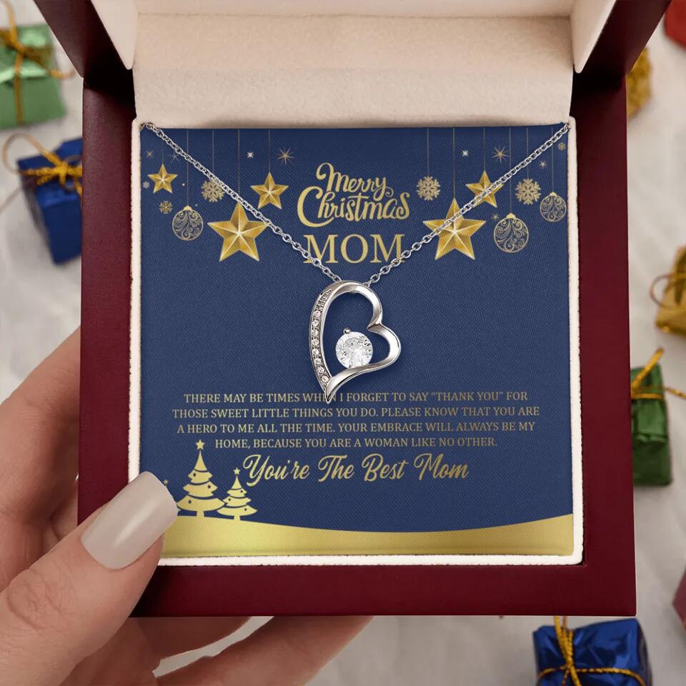 Merry Christmas Mom, You're The Best Mom Necklace - Christmas Gift for Mom - Image 22