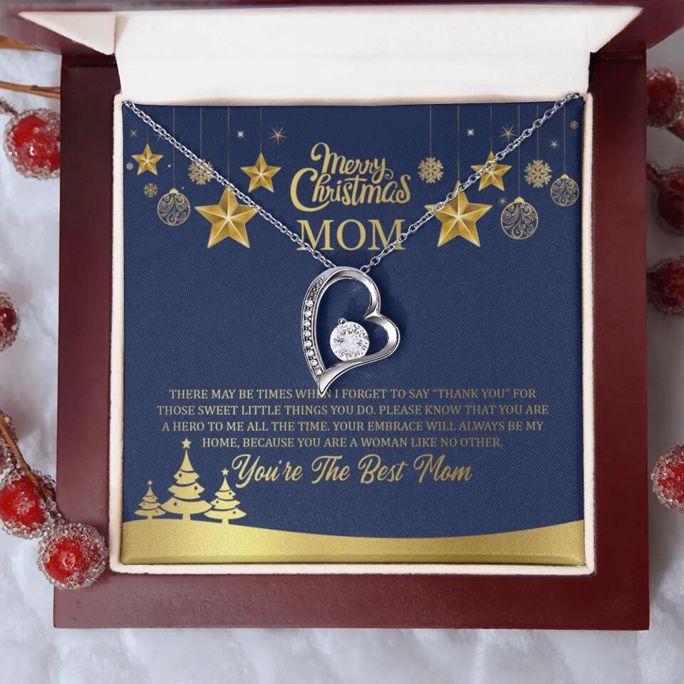Merry Christmas Mom, You're The Best Mom Necklace - Christmas Gift for Mom - Image 23