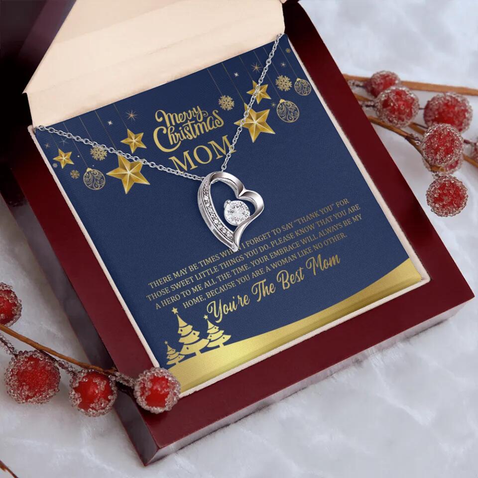 Merry Christmas Mom, You're The Best Mom Necklace - Christmas Gift for Mom - Image 24