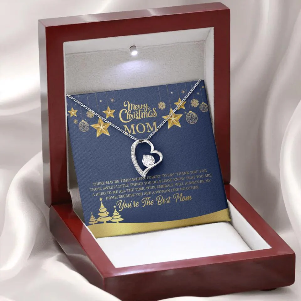Merry Christmas Mom, You're The Best Mom Necklace - Christmas Gift for Mom - Image 25