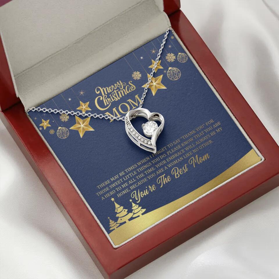 Merry Christmas Mom, You're The Best Mom Necklace - Christmas Gift for Mom - Image 26