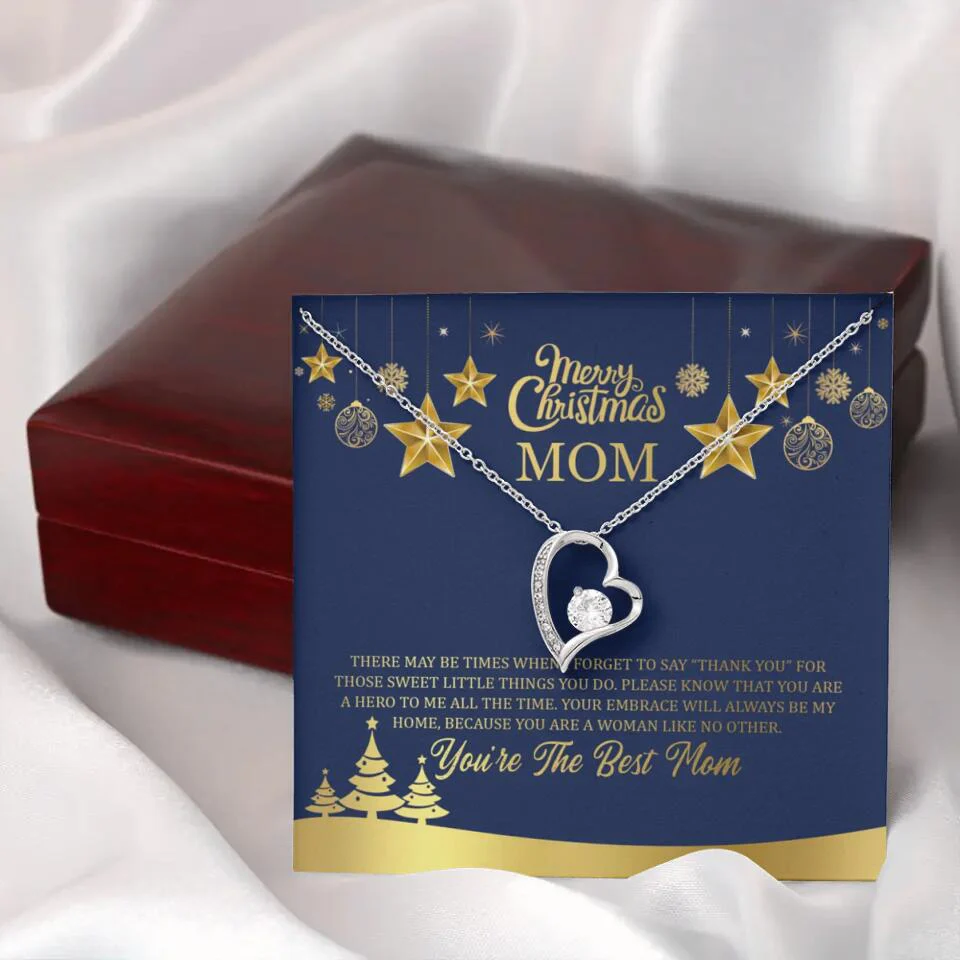 Merry Christmas Mom, You're The Best Mom Necklace - Christmas Gift for Mom - Image 27